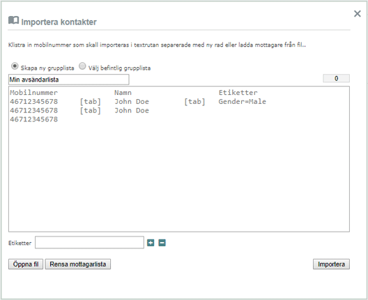 Import tool Import tool
