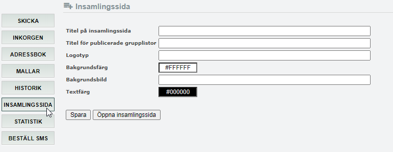 Insamlingssida