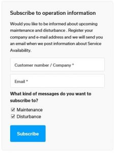 Subscribe Operational Information