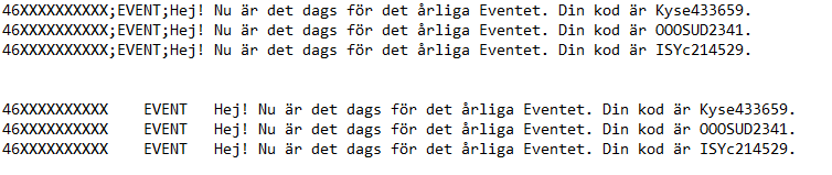 Preppad Lista Text